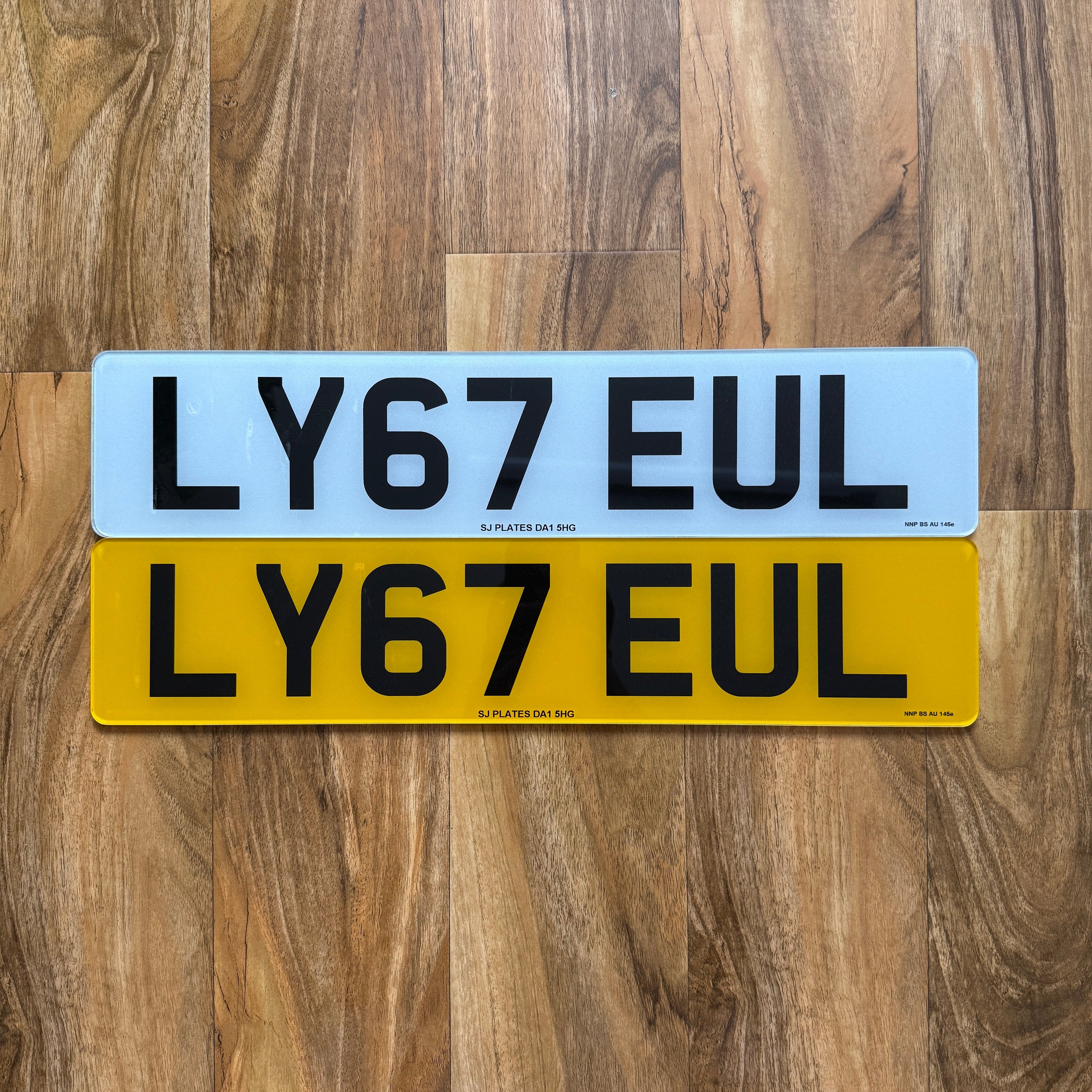 STANDARD PRINTED NUMBER PLATE