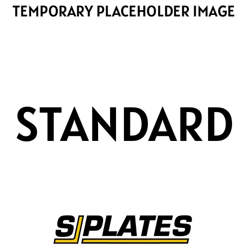 STANDARD PRINTED NUMBER PLATE